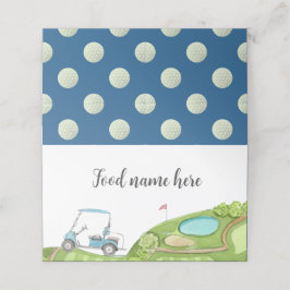 Tarjeta De Asiento Golf Blue Tent Place Card Birday Baby Shower