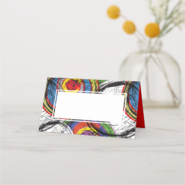 Tarjeta De Asiento Graffiti urbano Swirls Cena Fiesta