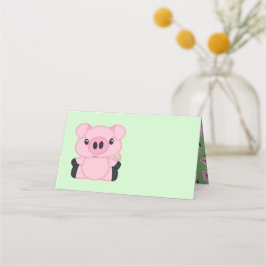 Tarjeta De Asiento Granja Pig Baby Shower