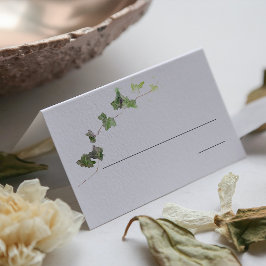 Tarjeta De Asiento Green English Ivy Vine Watercolor Place Card