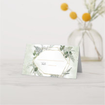 Greenery boho gold geometric watercolour wedding