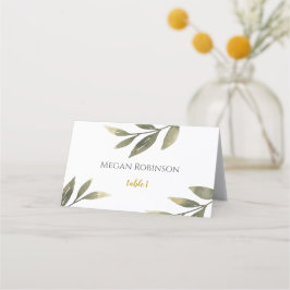 Tarjeta De Asiento Greenery Floral Boda Tent Place Card Card