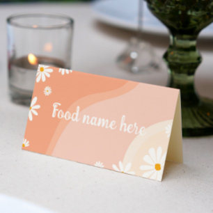Tarjeta De Asiento Groovy Daisy Birthday Party Place Card