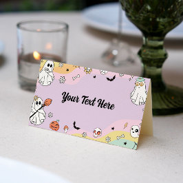 Tarjeta De Asiento Groovy Ghost Birthday Place Card