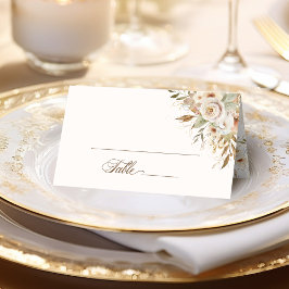 Tarjeta De Asiento Guión botánico de los Rosas rusos de otoño