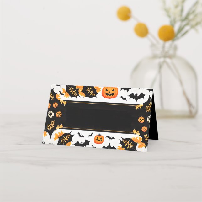Tarjeta De Asiento Halloween Name Place Card (Anverso)