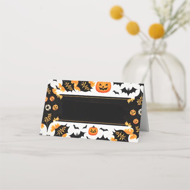 Tarjeta De Asiento Halloween Name Place Card (Anverso)
