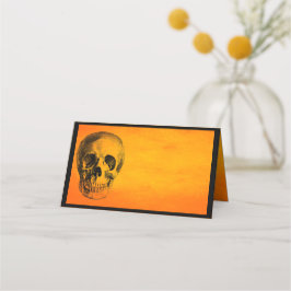 Tarjeta De Asiento Halloween Party Spooky Skull Place Card