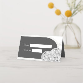 Tarjeta De Asiento Halloween Retro Disco Spiders & Disco Ball Boda