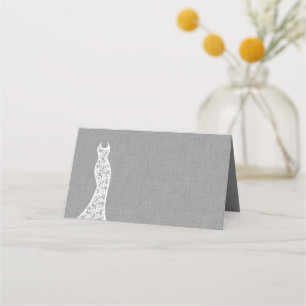 Tarjeta De Asiento Hermosa ropa de cama de ducha de novia barnizada t