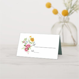 Tarjeta De Asiento Hermoso Boda de flores de primavera