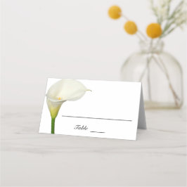 Tarjeta De Asiento Hermoso Boda plegado de Calla blanca Lily