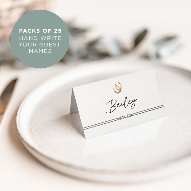 Tarjeta De Asiento Herraduras rusticas y travesía de cuerdas (Subido por el creador)