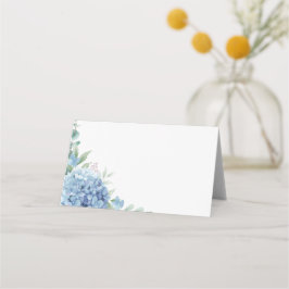 Tarjeta De Asiento hidrangea azul acuarela