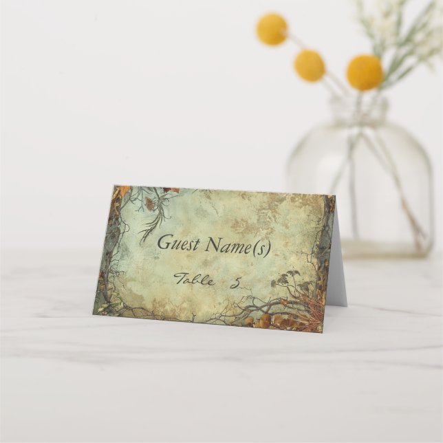 Tarjeta De Asiento Hobbiton Haven Boda (Anverso)