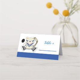 Tarjeta De Asiento Hockey Sports Polar Bear Place Cards