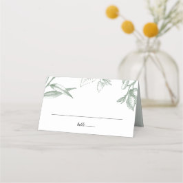 Tarjeta De Asiento Hojas Botánicas de Verdor