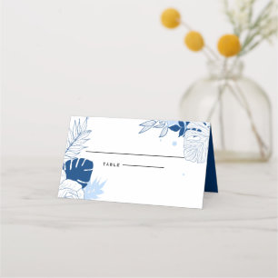 Tarjeta De Asiento Hojas tropicales