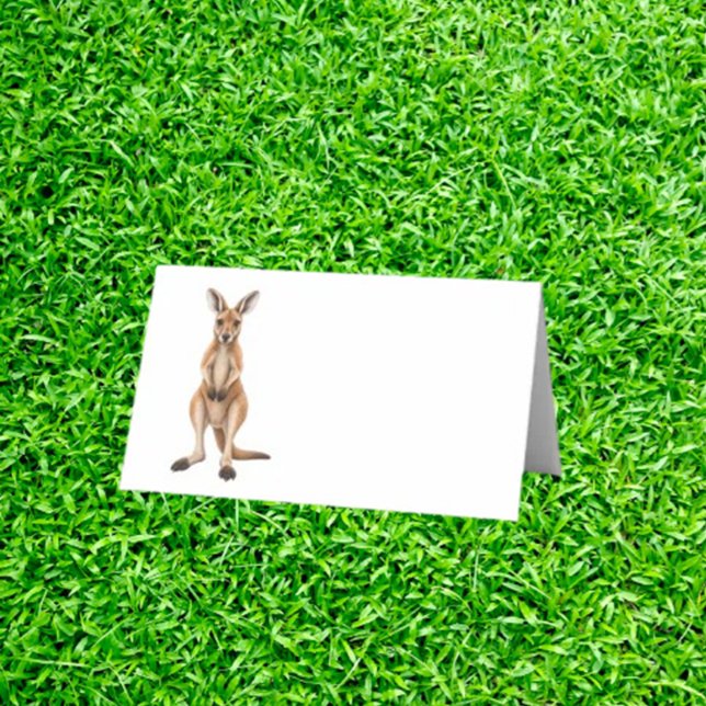 Tarjeta De Asiento Hola adorable canguro (Our adorable kangaroo place cards are easy to set up, customizable to your event,)