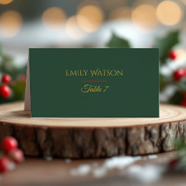Tarjeta De Asiento Holiday Luxe Modern Christmas Place Card 