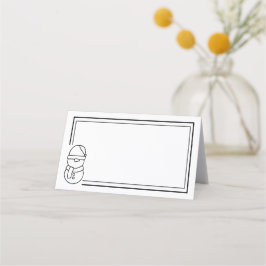 Tarjeta De Asiento Holiday Snowman