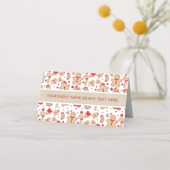 Tarjeta De Asiento Hombre de Jengibre Galletas Horneadas Rústico Capr (Anverso)