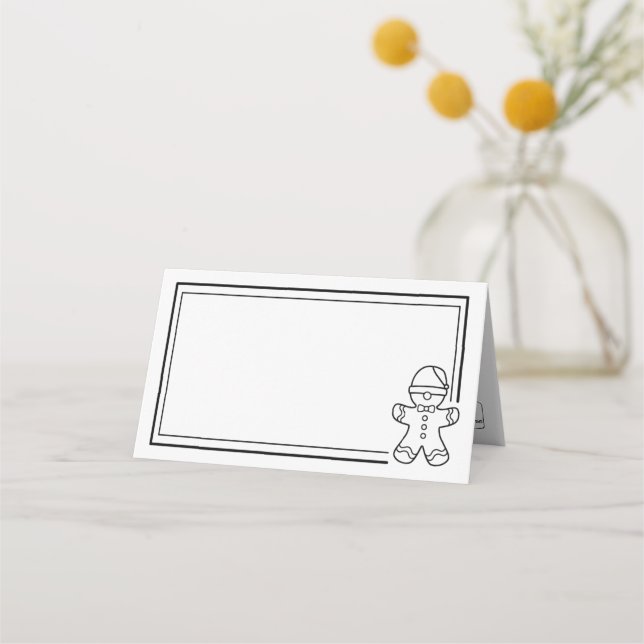 Tarjeta De Asiento Hombre de pan de jengibre (Anverso)