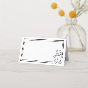 Tarjeta De Asiento Hombre de pan de jengibre