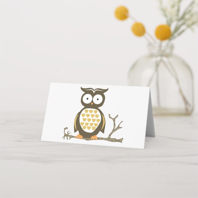 Tarjeta De Asiento Hoot Owl (Anverso)