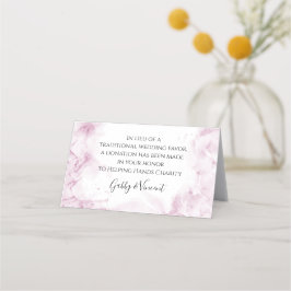 Tarjeta De Asiento Hydrangeas Rosa Boda de acuarela Favoritos de cari