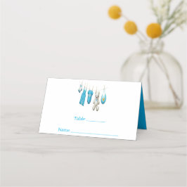 Tarjeta De Asiento Ilustracion Cute Blue Baby Boy