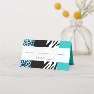 Tarjeta De Asiento Impresión de leopardo, impresión de cebra, impresi
