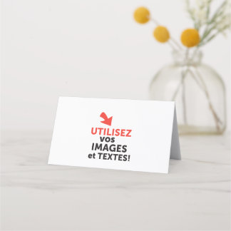 Tarjeta De Asiento Imprimir sus concepciones en línea en francés