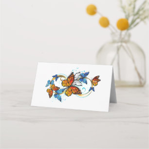 Tarjeta De Asiento Infinidad de Mariposas Monarca