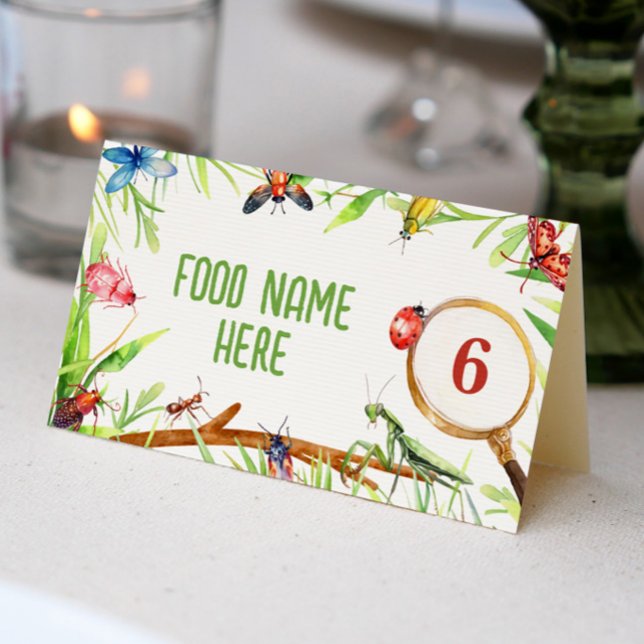 Tarjeta De Asiento Insect Bugs Birday Place Card (Subido por el creador)