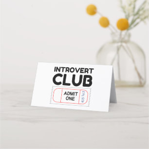 Tarjeta De Asiento Intervertido Club Admit One Ticket Funny