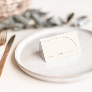 Tarjeta De Asiento Invitado del Boda del Boho Minimalista moderno del