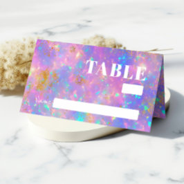 Tarjeta De Asiento Invitado del Boda opal rosado de oro Minimalista d