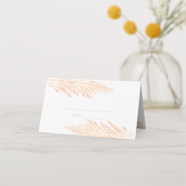 Tarjeta De Asiento Invitado O Escolta De La Recepción De Boda De Gras (Anverso)