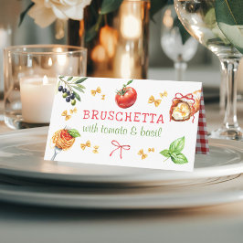 Tarjeta De Asiento Italian Food Holy Cannoli Party Table Place Card