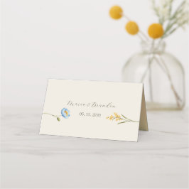 Tarjeta De Asiento Ivory Wildflower Wedding
