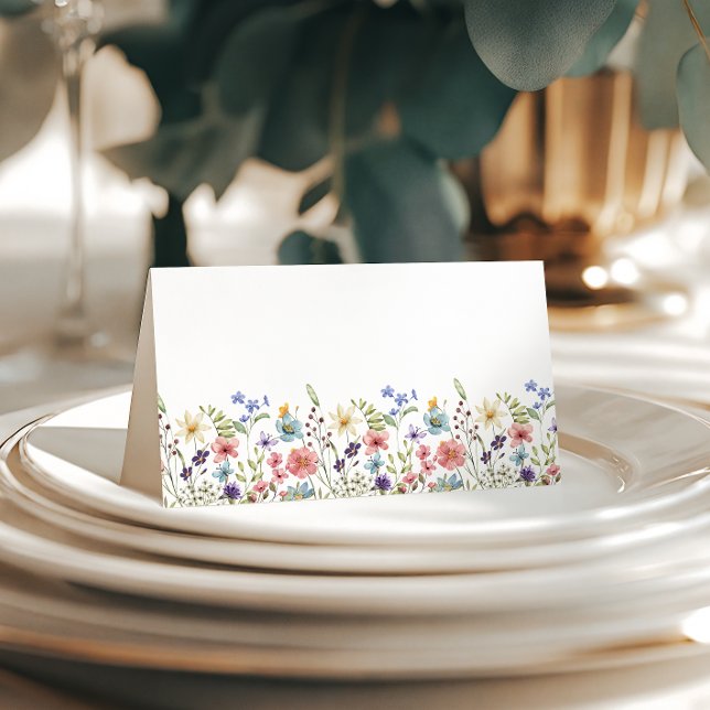 Tarjeta De Asiento Jardín de mariposa de flores silvestres doblado (Subido por el creador)