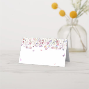 Tarjeta De Asiento Jardín de Mariposas Lugar Floral