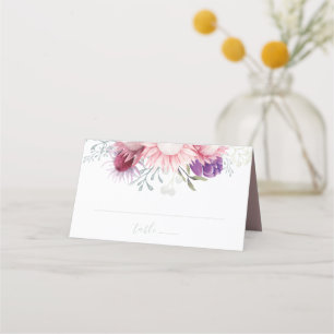 Tarjeta De Asiento King Rosa Protea Boho Botánico