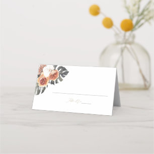 Tarjeta De Asiento KINSLEY Boho Terracotta Palm Boda Guest Name
