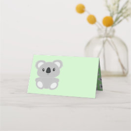 Tarjeta De Asiento Koala Bear Baby Shower