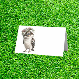 Tarjeta De Asiento   Kookaburra Pequeño Caprichoso