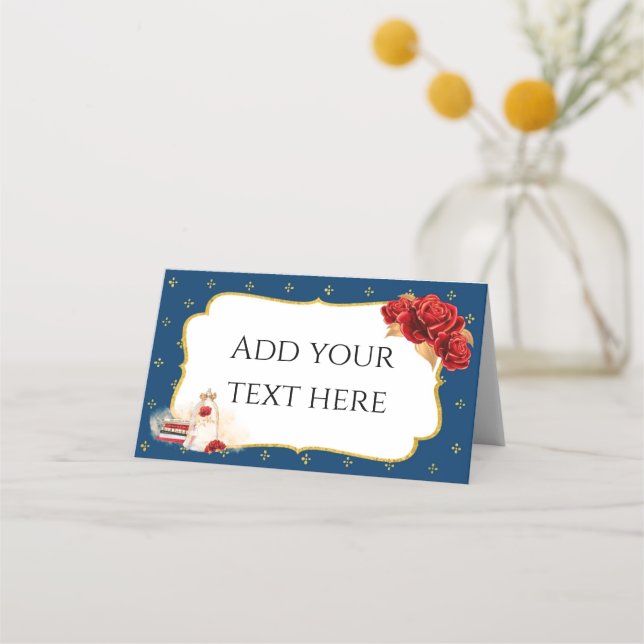 Tarjeta De Asiento La belleza y la bestia inspiran al Boda (Anverso)