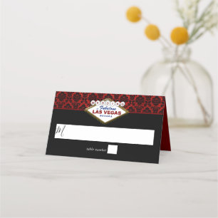 Tarjeta De Asiento La colección de Bodas Purpurinas Damask Las Vegas