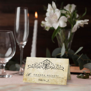 Tarjeta De Asiento La colección Ornate Flourish Vintage Wedding